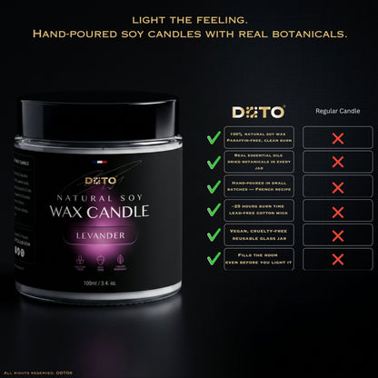 DOTO® - Natural Soy Wax Candle, Lavender