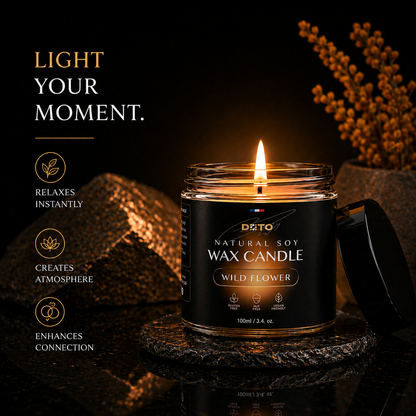 DOTO® - Natural Soy Wax Candle, Wild Flower