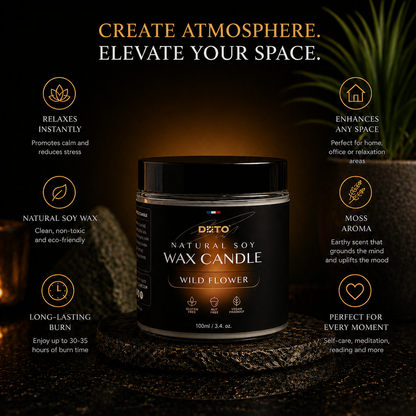 DOTO® - Natural Soy Wax Candle, Wild Flower
