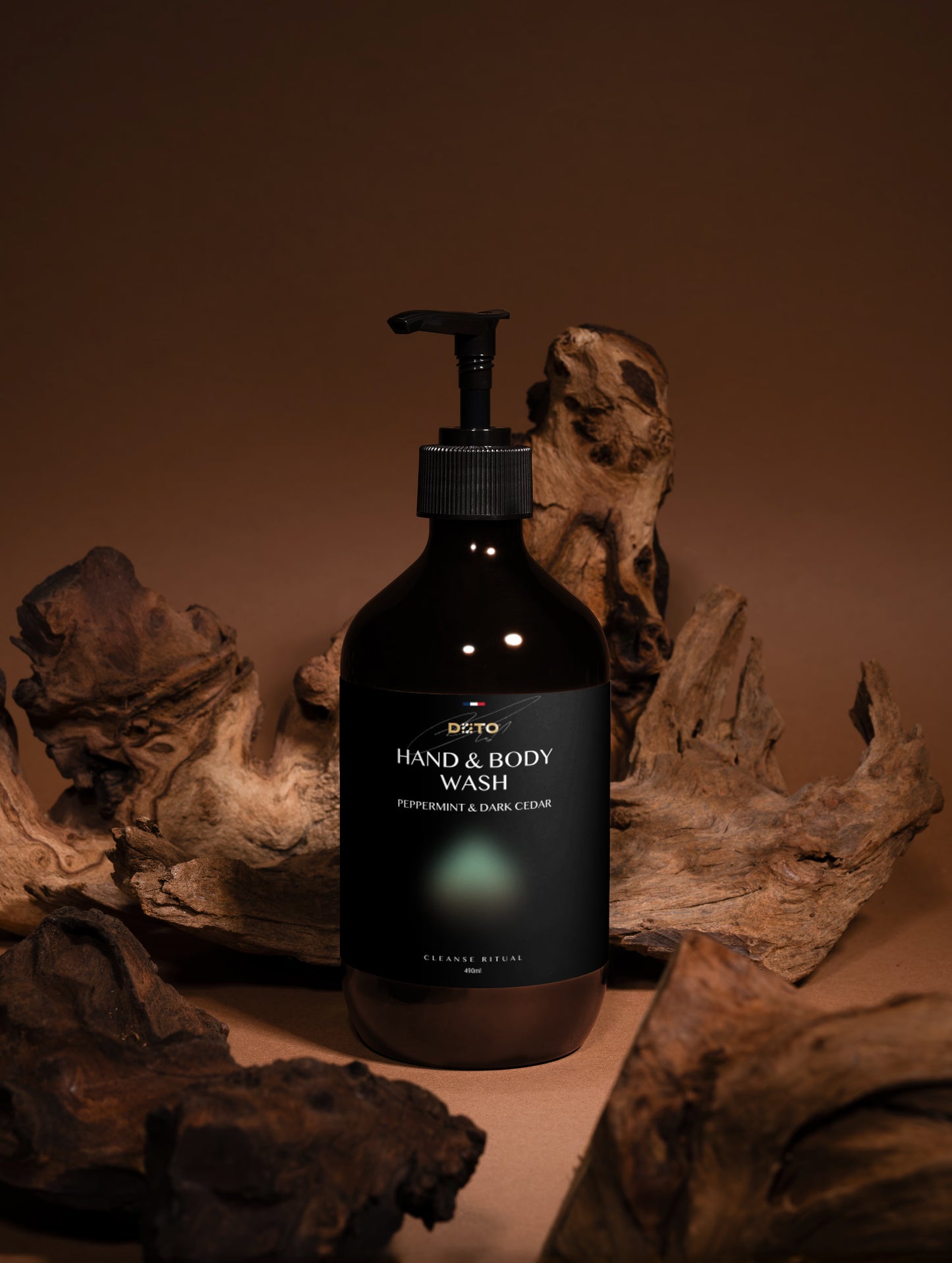 Hand & Body Wash, Peppermint & Dark Cedar