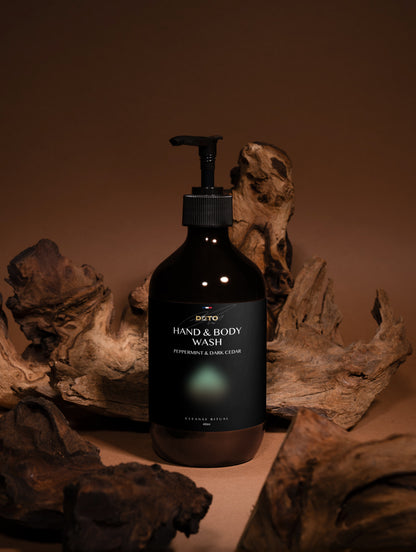 Hand & Body Wash, Peppermint & Dark Cedar