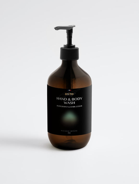 Hand & Body Wash, Peppermint & Dark Cedar